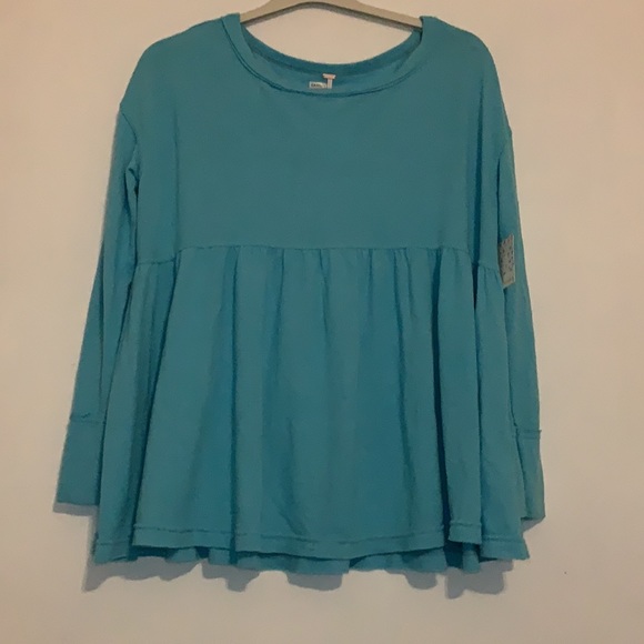 Free People | Blue Turquoise Long Sleeve Size Small - Picture 2 of 7